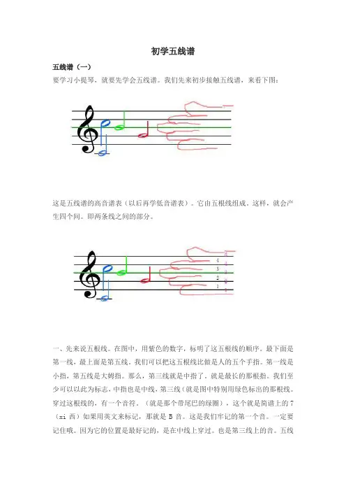 初学五线谱