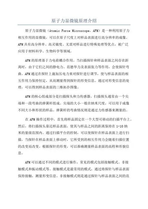 原子力显微镜原理介绍
