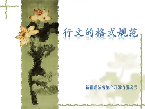 行文规范的ppt'