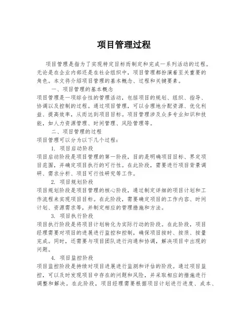 项目管理过程