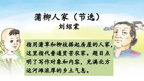 蒲柳人家(节选)课件PPT