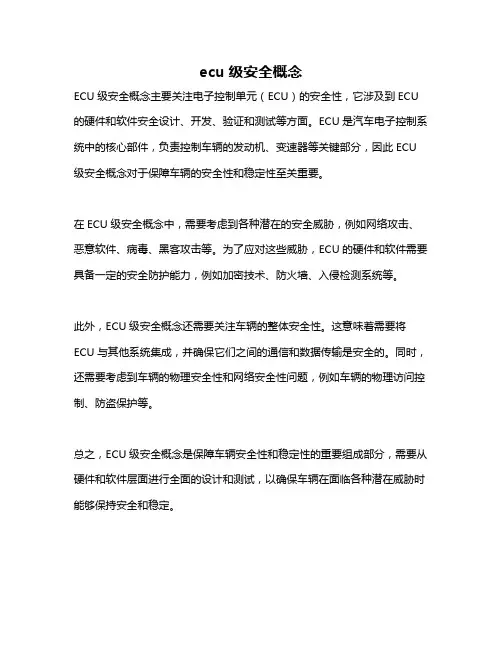 ecu级安全概念