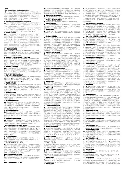 合同法简答题、论述题(最新最全考90分以上)
