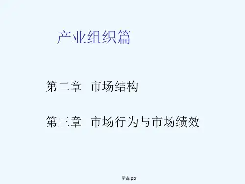 产业经济学市场结构