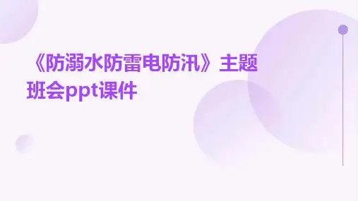 《防溺水防雷电防汛》主题班会ppt课件