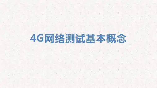 4G网络测试基本概念