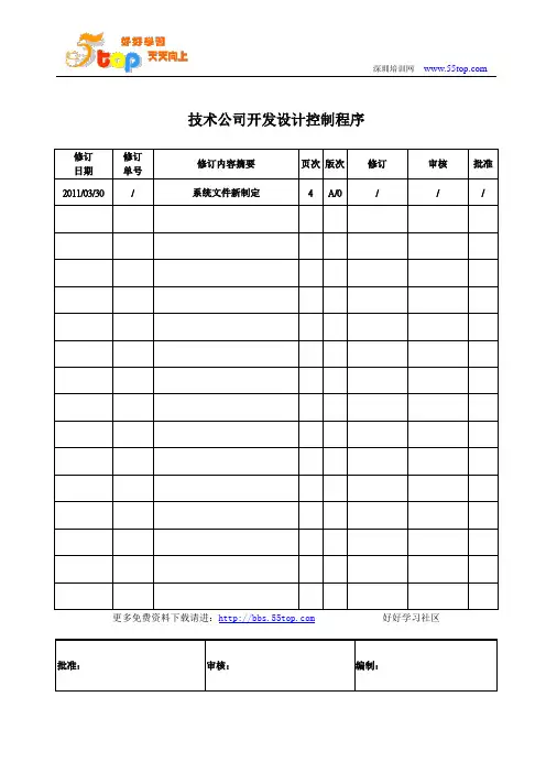 技术公司开发设计控制程序