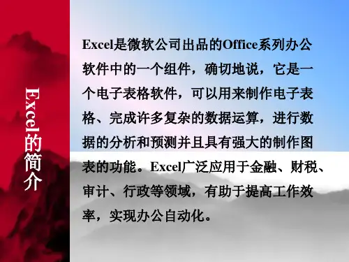 中文电子表格Excel 2 0 0 3的功能和使用课件