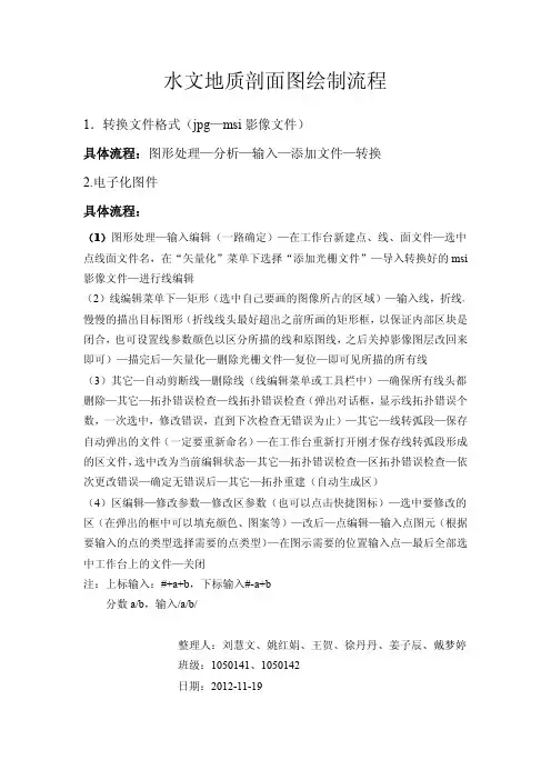 水文地质剖面图绘制流程