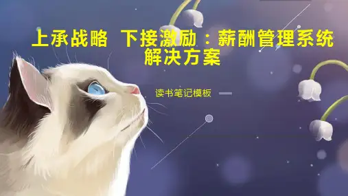 《上承战略 下接激励：薪酬管理系统解决方案》读书笔记模板