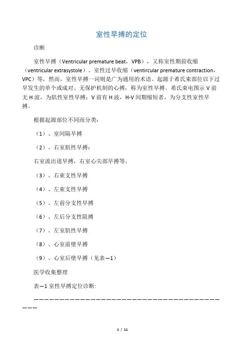室性早搏的定位