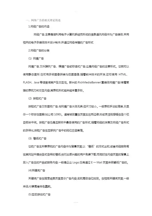 各种不同网络广告形式的优劣分析