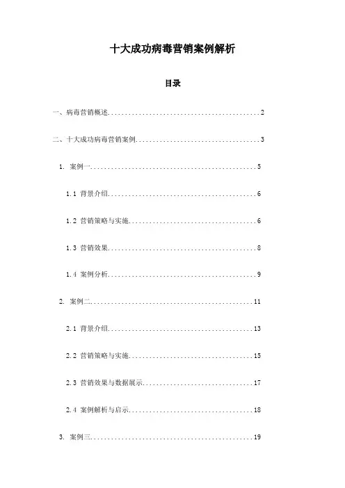 十大成功病毒营销案例解析
