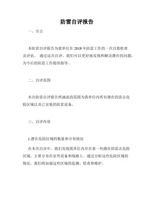 防雷自评报告