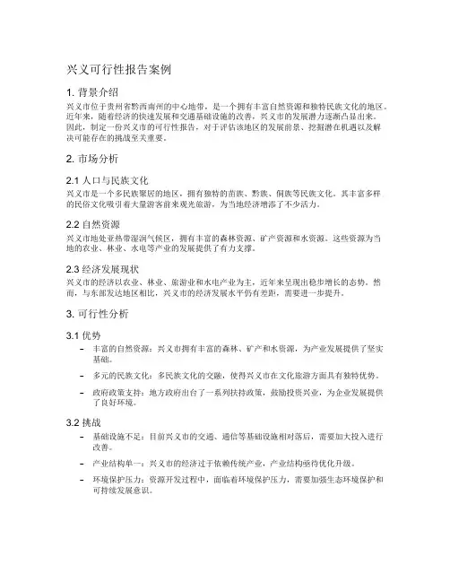 兴义可行性报告案例