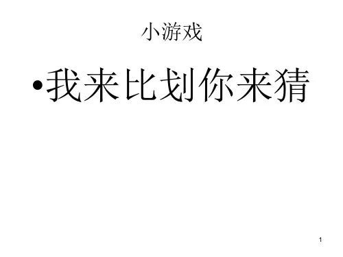一人比划一人猜规则题目PPT演示课件