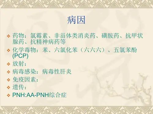 医学免疫学-三十个血液病课件-再生障碍性贫血-PPT文档资料