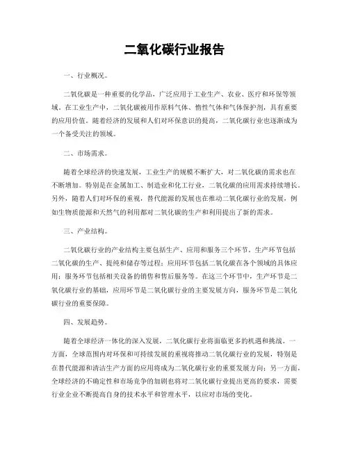 二氧化碳行业报告