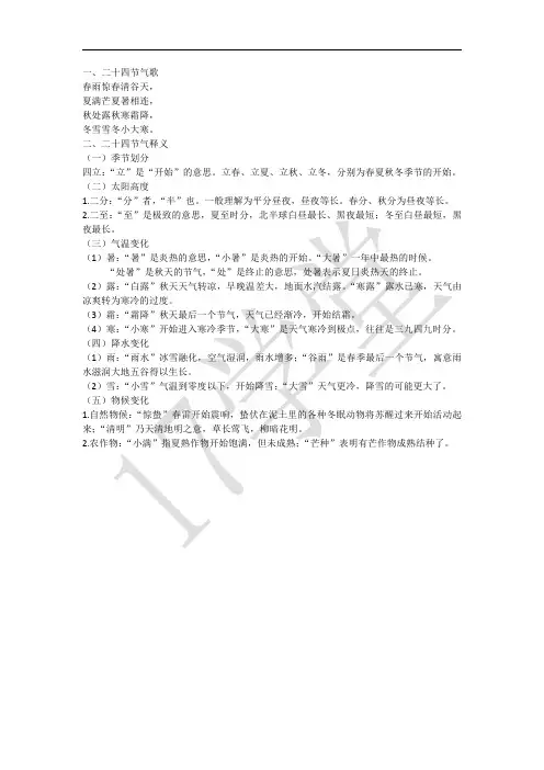 20二十四节气