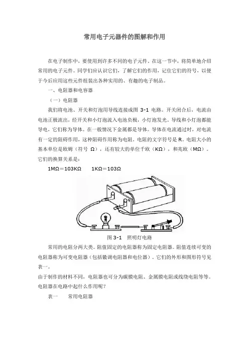 常用电子元器件的图解和作用