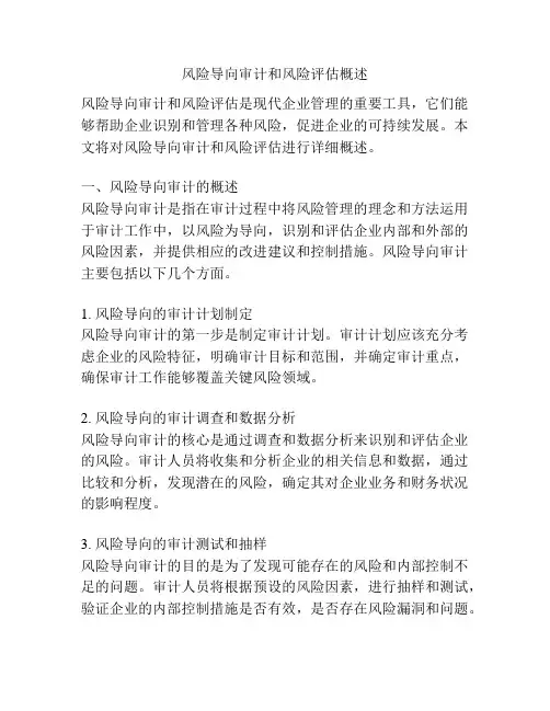 风险导向审计和风险评估概述