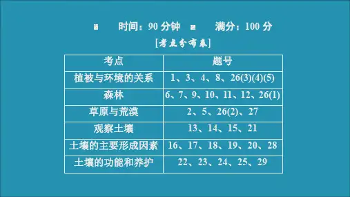 2019_2020学年新教材高中地理第五章植被与土壤阶段质量测评(五)课件新人教版必修第一册