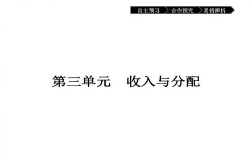 高一政治(人教版)必修1课件：7-1按劳分配为主体 多种分配方式并存