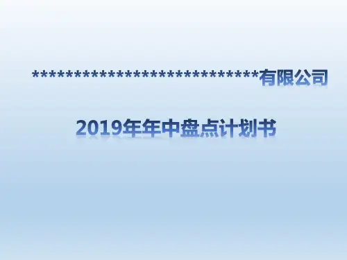 2019年中盘点计划