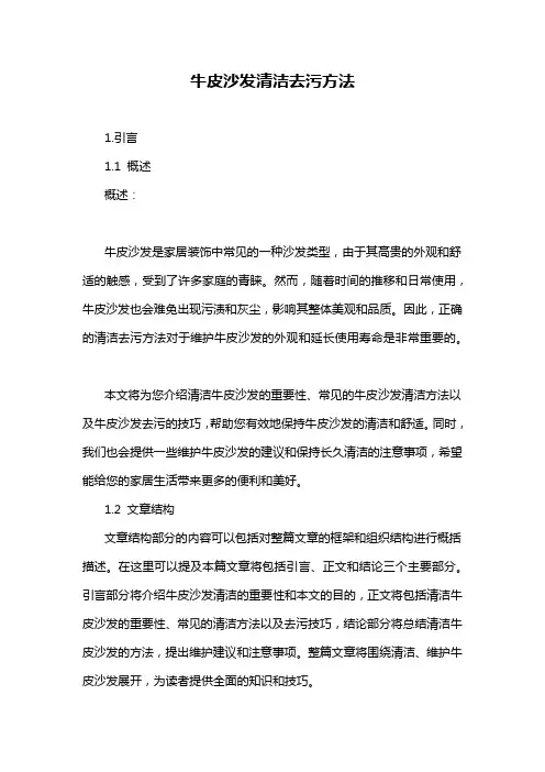 牛皮沙发清洁去污方法