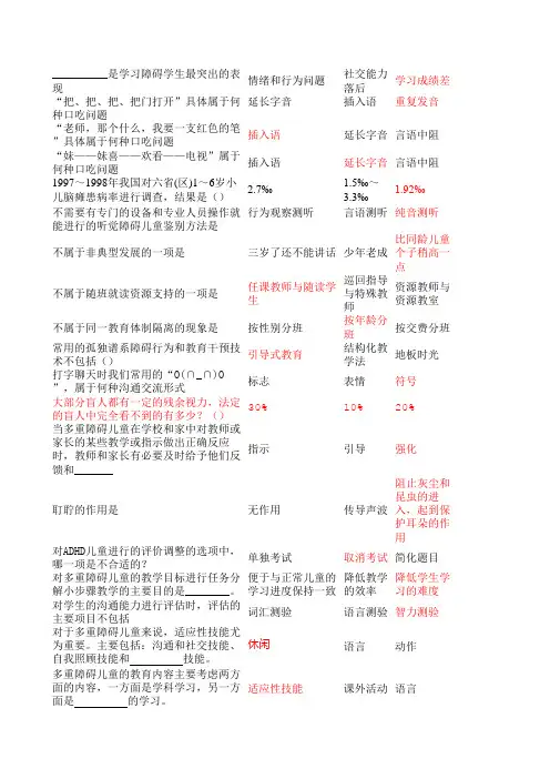 融合教育网络竞赛试题有答案