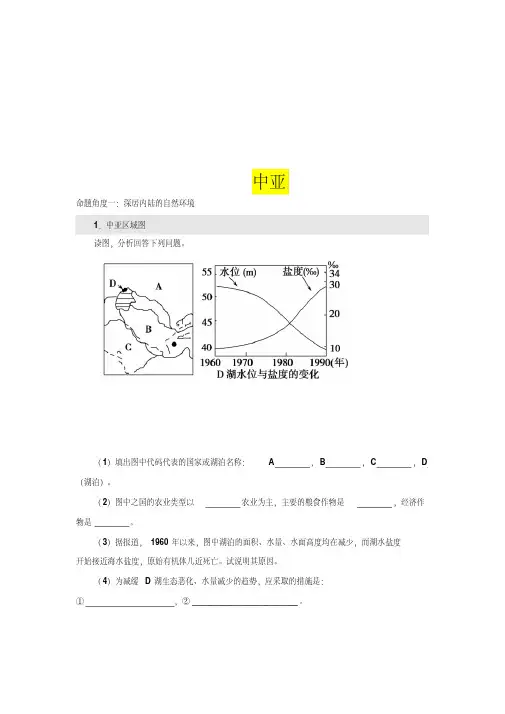 2019高考专题复习解析中亚