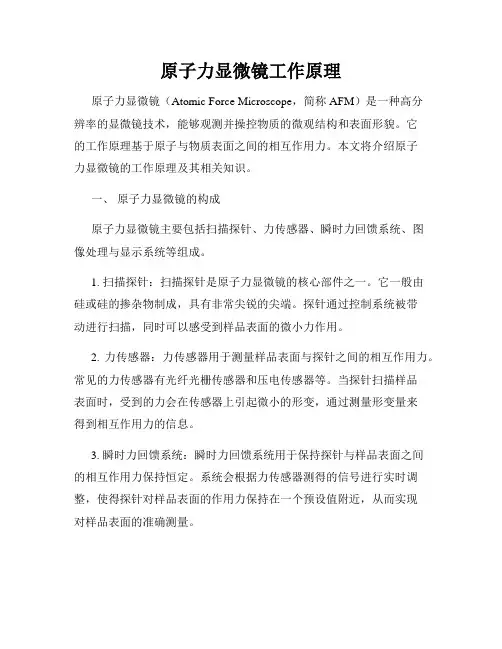 原子力显微镜工作原理