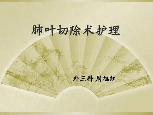 肺叶切除术护理护理查房 ppt课件