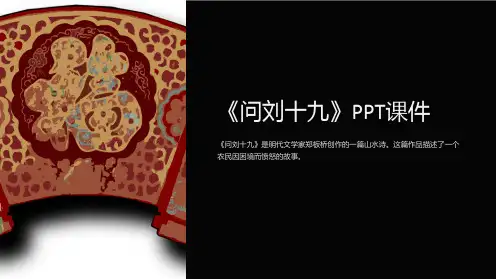 《问刘十九》课件