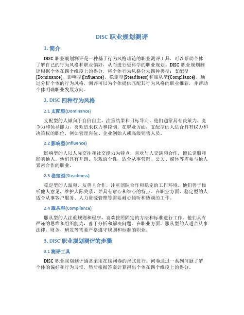 DISC职业规划测评