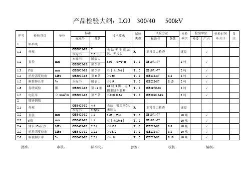 检验大纲
