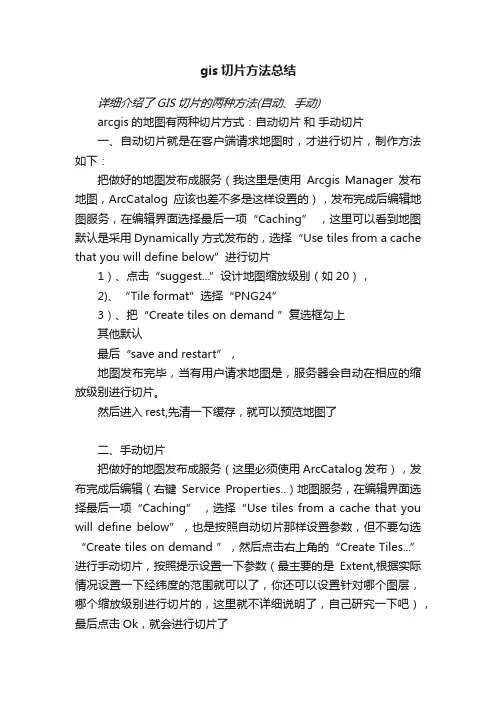 gis切片方法总结