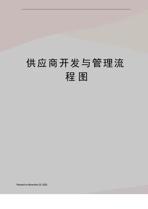 供应商开发与管理流程图