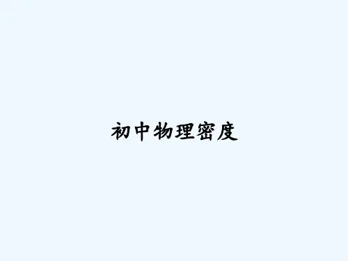 初中物理密度 PPT