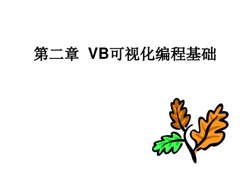 第二章 VB可视化编程基础(第三版)