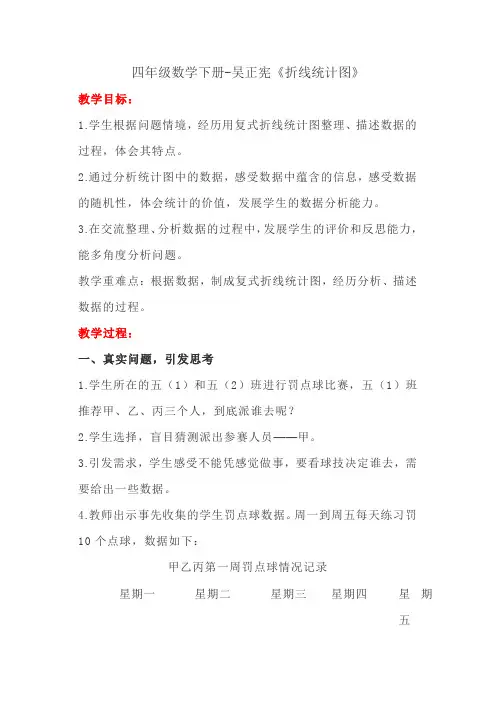 四年级数学下册-吴正宪《折线统计图》