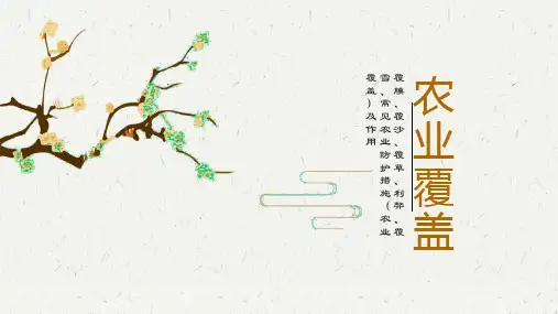 高考地理二轮复习课件之微专题--农业覆盖