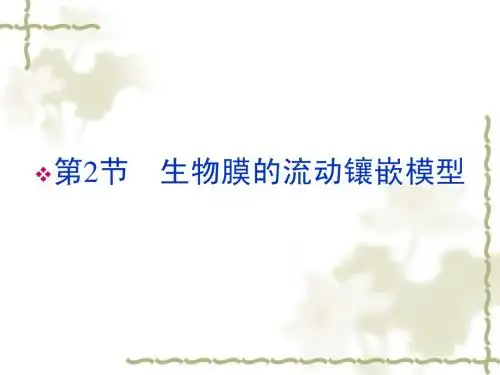 新人教版必修1高中生物第4章第2节生物膜的流动镶嵌模型课件