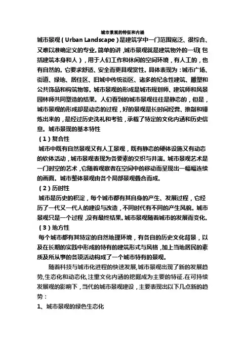 城市景观的特征和内涵2