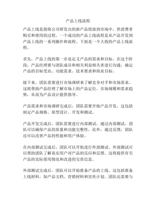 产品上线流程