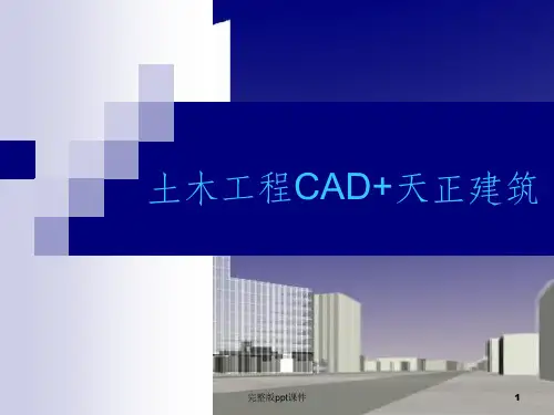 土木工程CAD+天正建筑(第一讲)ppt课件