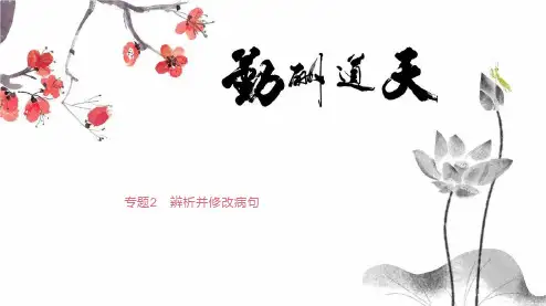 考点02 辨析并修改病句-高考语文一轮复习语言文字运用课件