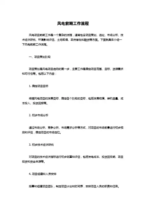 风电前期工作流程