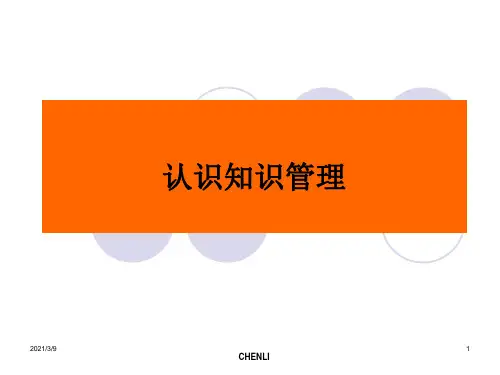 知识管理概念及案例PPT课件