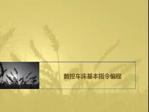 数控车床基本指令编程